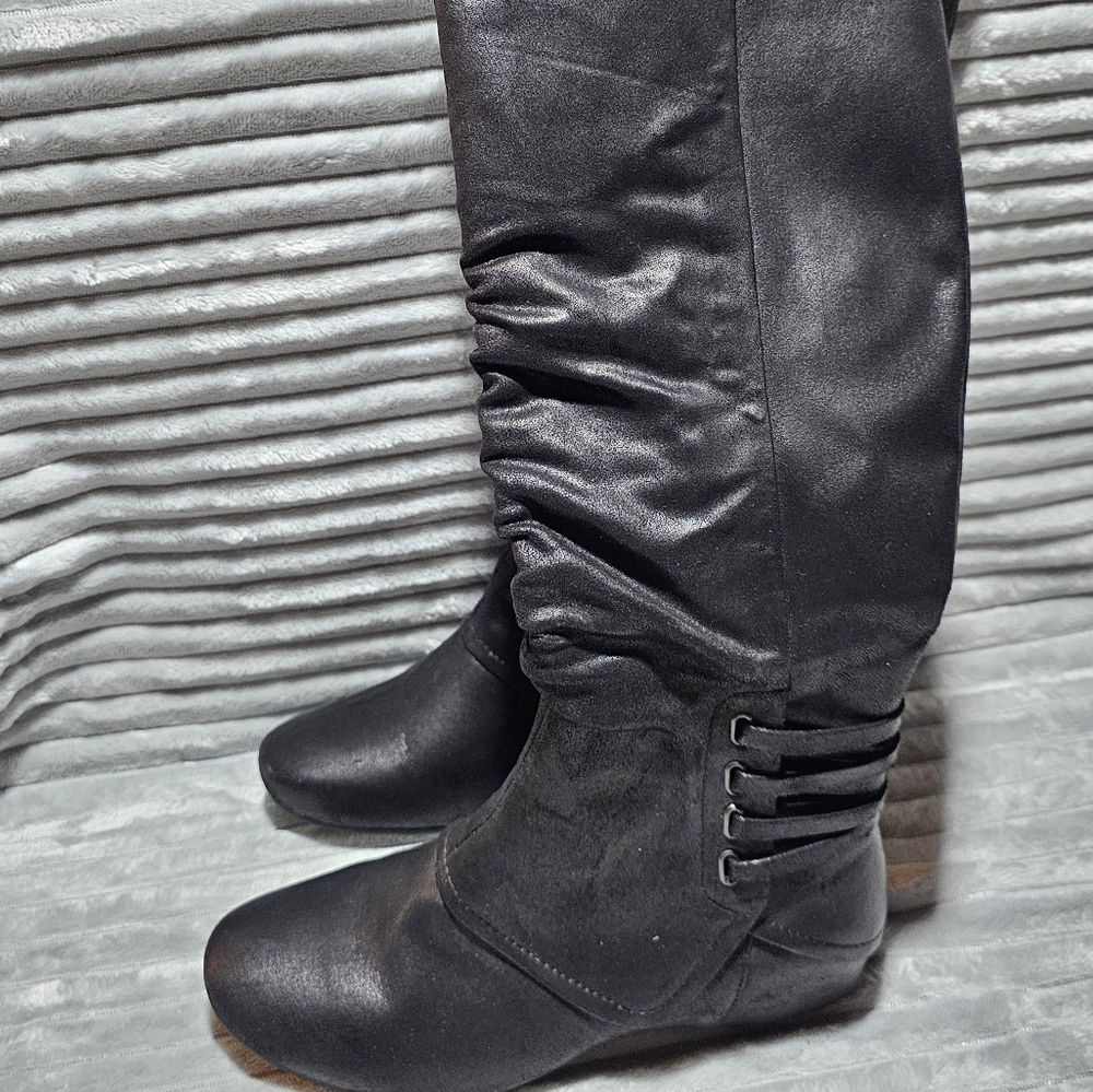 G.H. Bass & Co. Black Over the Knee Boots